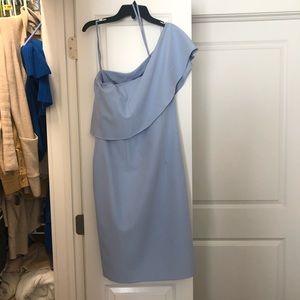 BEAUTIFUL one-shoulder powder blue dress